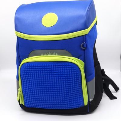 China GPS 2022ss back to school bag with GPS and colorful Lego Blocks Airflow Ergonomics School backpack for sale