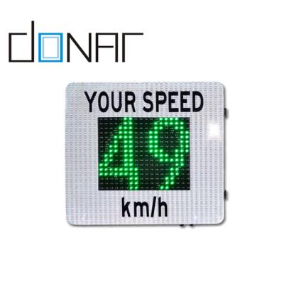 China White Reflective Safety Warning Board Solar Power Radar Speed ​​Sign With Smile And Cry Face Display for sale