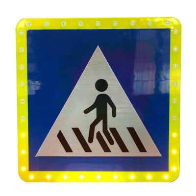 China Pavement Safety Signs Solar Power Ultrathin Traffic LED Sign For Road Safety Use Outdoor Usage, Customized LED Color for sale