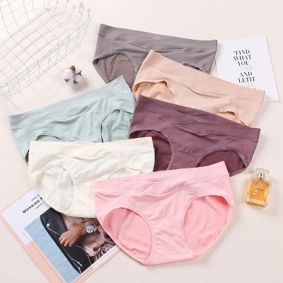 China Anti Allergy In Pregnancy Soft Panties Cotton Stock Discount Clothes Breathable Seamless Maternity Underwear for sale