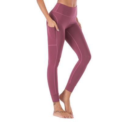 China Wholesale Antibacterial Full Body Tight Elastic Yoga Pants Quick-Dry Women Activewear Breathable Gaiters With Phone Pocket for sale