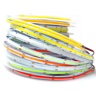 China High Density Flexible Garden COB LED Strip Light FOB Led Lights Tape Warm/Nature/Cool White RGB CCT Red Blue Linear Dimmable DC12V/24V for sale