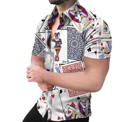 China 2023 Men's Short Sleeved Shirt Men's Custom Printed Shirt Custom Printed Shirt Anti-Shrink for sale