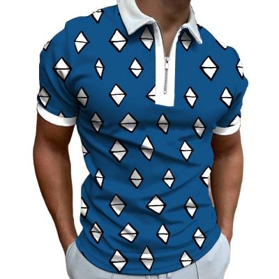 China 2023 Others Men's Casual Polo Shirt Custom Printed Short Sleeved Polo Shirt for sale