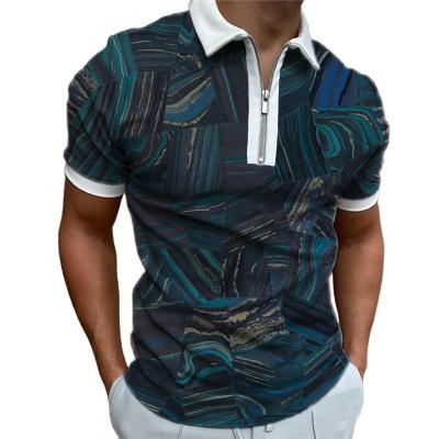 China Other Men's Short Sleeved Customized 3D Polo Shirt Men's Casual Printed Polo Shirt for sale