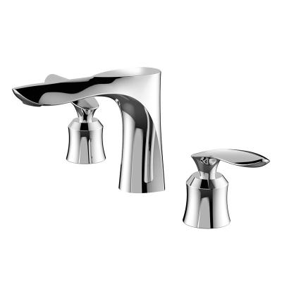 China 4 Holes High Quality Black Waterfall Brass Metered Bathtub Faucet With Deck Shower Faucet Set for sale