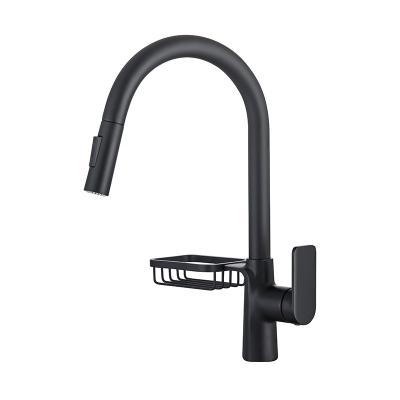 China Contemporary Black Kitchen Faucet Kitchen Faucet Pull Out Kitchen Sink Brass Faucet for sale