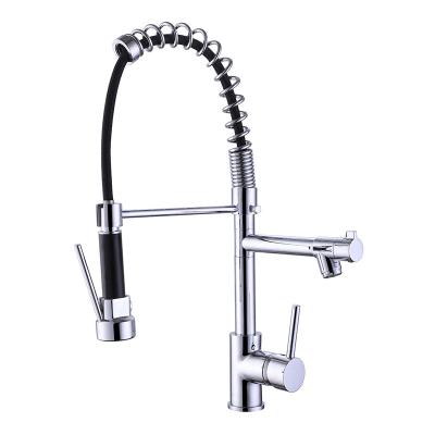 China Modern spring pull down faucet spryer kitchen faucet for sale