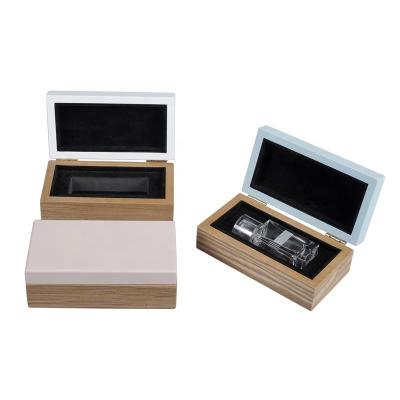 China Hot Selling Handmade Logo Wooden Box Luxury Premium Perfume Bottle Box Factory Made Custom Packaging for sale