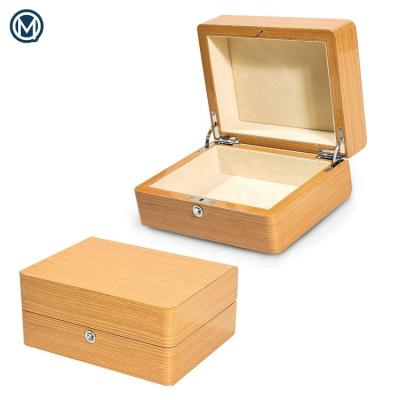 China Luxury Handmade Simple Design Wooden Box Packaging For Watch Jewelry Set Necklace Ring Earrings for sale