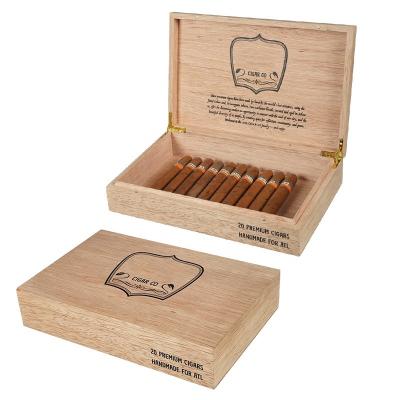 China New Arrival Handmade Wholesale Wooden Wooden Cigar Boxes Customize Logo For Cigar Storage Humidor for sale