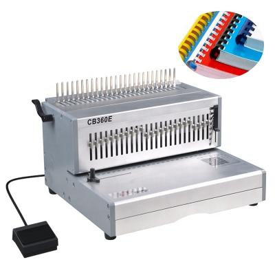 China Aluminum 25 Rings Comb Binding Machine Electric Plastic Comb Binding Machine for sale