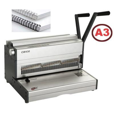 China SUPU CW430 A3 Size Double Wire Binding Machine Double Wire Punching Machine CW430 for sale