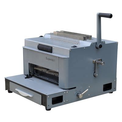 China Factory Price Metal SUPU 4 in 1 Comb, Double Wire, Plastic Coil Punch and Binding Machine for sale