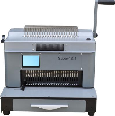 China new automatic comb wire spial binding machine and hole punching machine SUPER4& 1A for sale