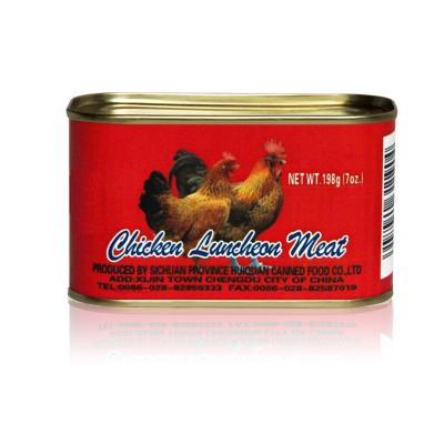 China Wholesale Factory Support Packaging Customization Canned Halal Fast Food Canned Chicken Luncheon Meat for sale