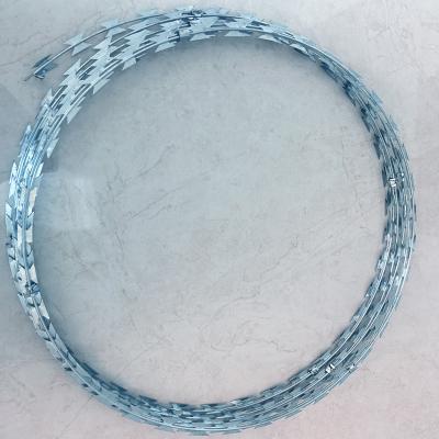 China Iron Wire Galvanized Cage Barbed Wall Stick Blade Rope Anti-Climbing Barbed Ring for sale