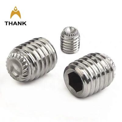 China DIN916 SS304 Flat Stainless Steel M3 M4 M5 M6 M8 M10 M12 Knurled Set Screw for sale