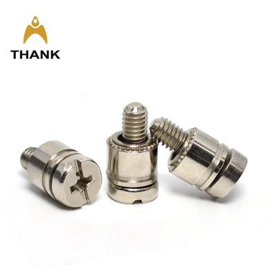 China Nickel Plating Round Cross M3 M4 Panel Fastener PFHV Captive Spring Screw for sale