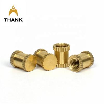 China Custom Heavy Industry Size M2 M2.5 M3 M4 M5 M6 M8 Blind Hole Insert Nuts Knurled Insert Threaded Brass Nut For Plastic for sale