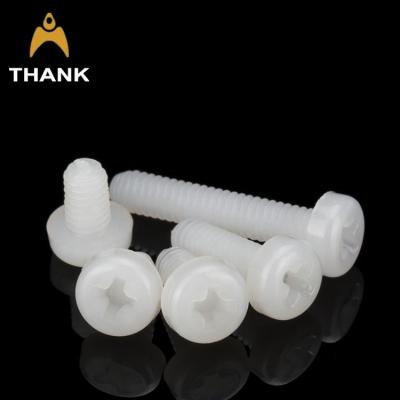 China M2 M2.5 M3 M4 M5 M6 Round Color Nylon Screws Phillips Pan Head Machine Head White And Black Plastic Cross Recess Screws for sale