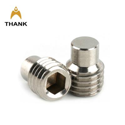 China DIN916 SS304 Stainless Steel Flat Square Head Socket Long Dog Point Set Screw for sale