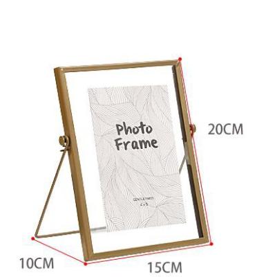 China Handmade Model Hanging Gift Self Holding Photo Frame Solid Glass, Clear Glass Frame, Classy Vintage Photo Keepsake Frame for sale