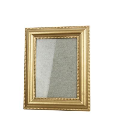 China Customized Multi Size Artificial MDF Gold Square Photo Frame for sale