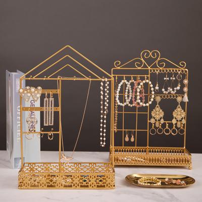 China Home Decoration& Gift& Jewelry Display Customized Metal Jewelry Stand Organizer Necklace Holder Display for Necklaces Bracelets Earrings for sale