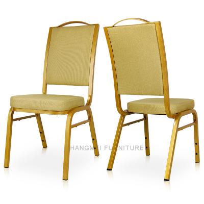 China Modern Philippine Gold Export Hotel Restaurant Hotel Aluminum Banquet Chair For Wedding for sale