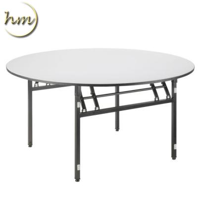 China Plywood Wedding Restaurant Cheap Easy Round 6FT Folding Table for sale