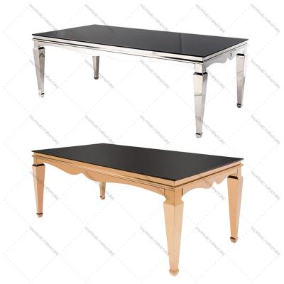 China Square Banquet Event Stainless Steel Luxury Wedding Square Dining Table for sale