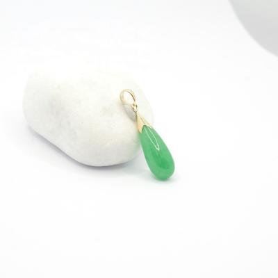 China Hot Selling High Quality Pure Gold 14k Solid Gold Jade CLASSIC Jade Pendant For Jewelry for sale