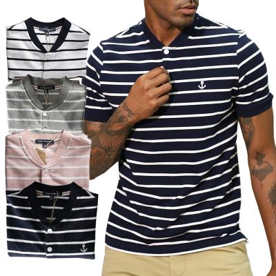 China Breathable Wholesale Custom Logo Cotton Printing Stripe T-shirt Top Quality 100% Premium T-shirt For Men for sale