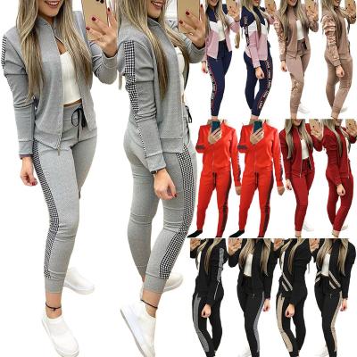 China Wholesale Custom Women Jogger Tracksuits Sweat Sweat Suit Two Piece Set Breathable for sale