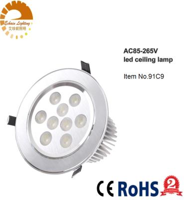 China Plastic LED Ceiling Light 9W AC85-265V 900lumen, LED SpotLamp, Decoration Ceiling Lamp Bulb Downlight Recessed Mount for sale