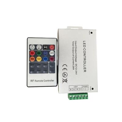 China DC12-24V 12A 20keys LED Controller Wireless RGB Color Aluminum+PC LED Remote Controller For RF Led Strip Light SMD 5050 3528 for sale