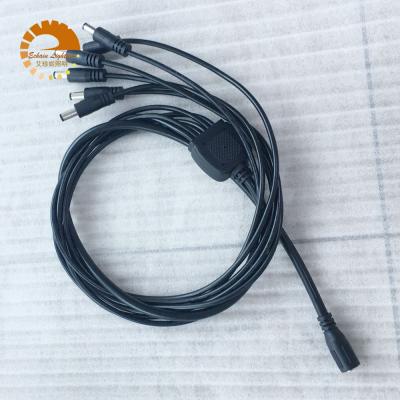 China Other DC Power Splitter Adapter Cable 5.5x2.1mm Female to 6 Male Plug for sale