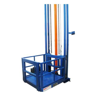 China Rail Vertical Cargo Lift Guide Warehouse Freight Lift Hydraulic Cargo Lift Platform for sale