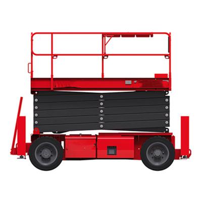 China Hotels 14 Meters Self Propelled Scissor Lift Electric Mobile Platform Scissor Lift for sale