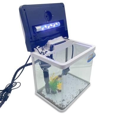 China Newest fish lover lamp fish bowl productos pecera de Para de productos UV aquarium digital display airpump aquarium model for sale