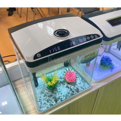 China Fish Lover Home Department Bar Counter Decorated LED Light Aquarium Pet Growing Aquarium With Ultraviolet Emitter for sale