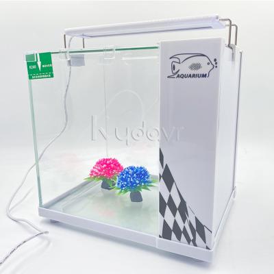 China Viable Low Iron Glass Aquarium Fishbowl Right Angle Glass Aquarium Fish Tank With Side Filter for sale