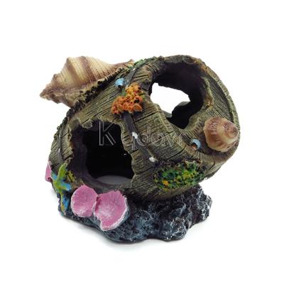 China Polyresin Spider House Nest Tank Decor Scorpion Pet Hot Selling Wine Barrel Caves Reptile Tank Home Decor for sale