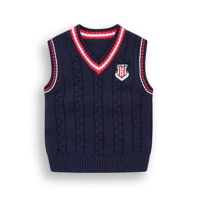 China School Uniform Manufacturers Custom Made Casual School Uniform Vest School Uniform Logo Sweater Preshrunk Comfortable Knitted Sleeveless School Uniform for sale