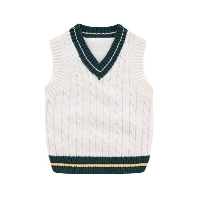 China School Uniform Manufacturers Custom High Quality School Uniform New Knitted Sleeveless Vest Sweater Student Uniform New Design Can Add Logo for sale