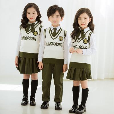 China New OEM 2022 ODM School Uniform Stylish Unisex Sweater Cotton Reflective Vest Knitted Custom Knitwear For Boys And Girls for sale