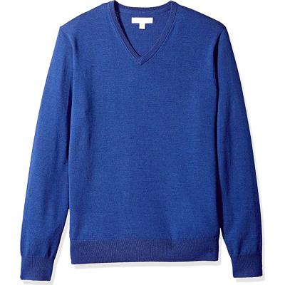 China Anti-wrinkle sweater supplier JM custom made hot sales custom knit classic sweater man v neck sweater pure color knitted wool sweater for men custom only men knit sweater for sale