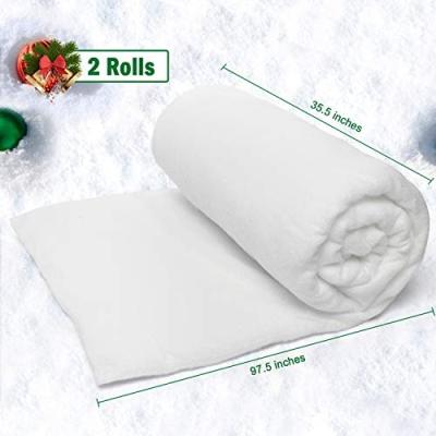 China Decoration Customized Logo 100% Polyester Snow Blanket For Christmas Decoration Supplies for sale