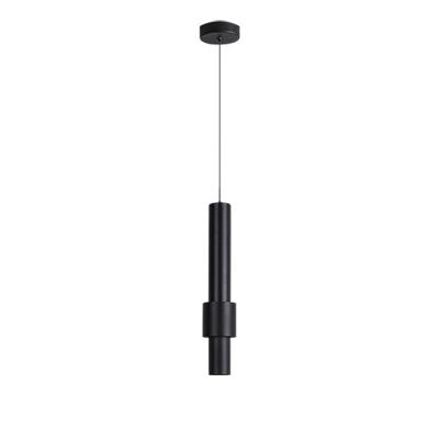 China Modern Single Modern Hanging Lamp Bedroom Black Chandeliers Linear Pendant Light for sale